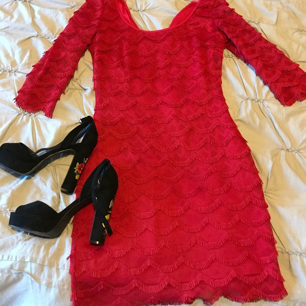 Guess: Red Tassel dress